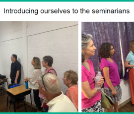 8/2025 MFM Visitors introduce themselves to seminarians