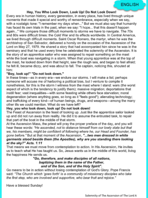 ENGLISH Solemnity of The Ascension of The Lord A 5-17-26