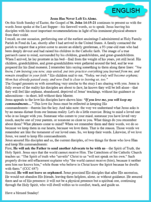 ENGLISH VI Sunday of Easter A 5-10-26